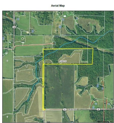 aerial showing easement access-approximate