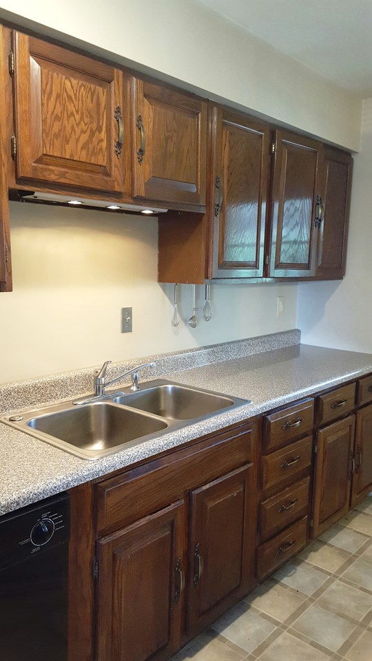 lots of counter space and dual sinks.