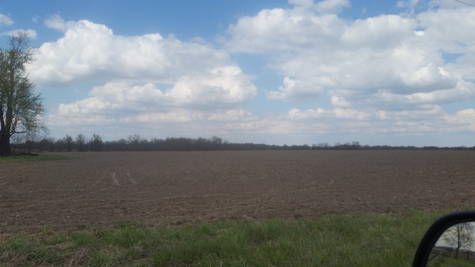 flat fields just enough slope to drain.