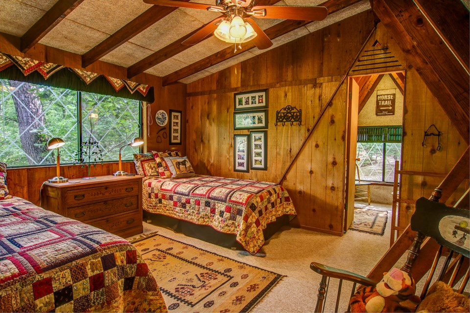 sleeping loft with double-dormer.  plenty of space for friends and family!