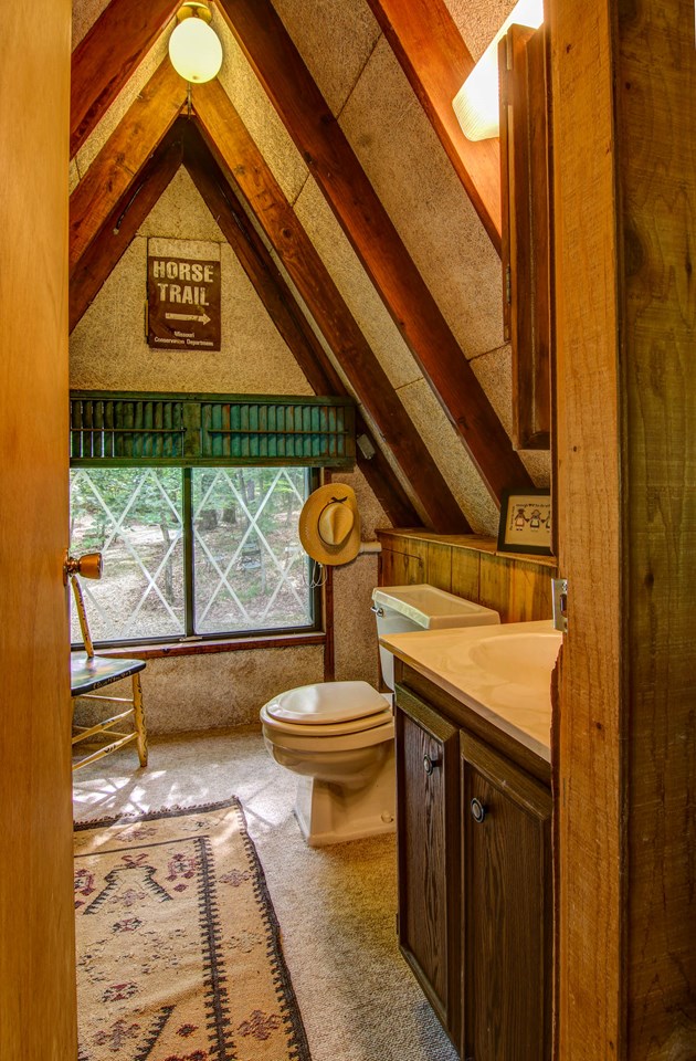 upstairs has convenient half-bath!