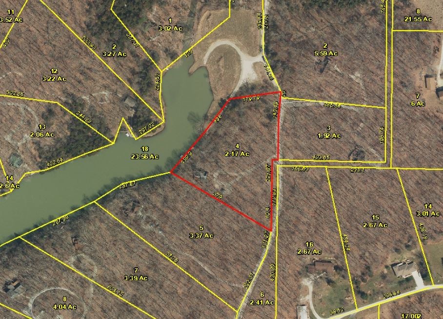 aerial view of the lot.