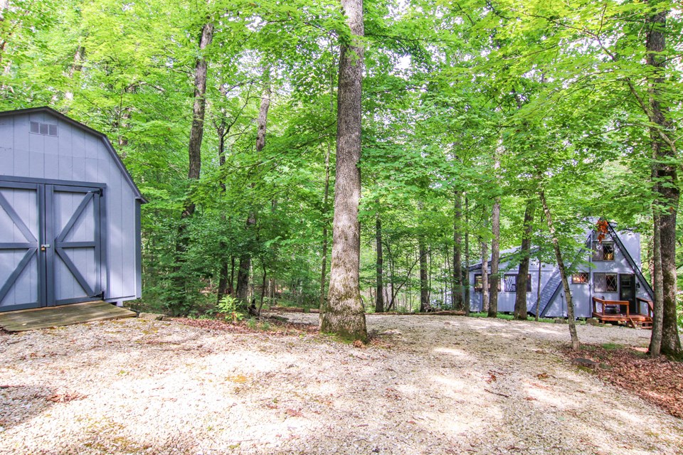 matching storage shed for your golf cart and other necessities.