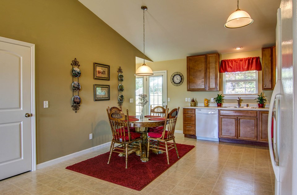 another view of the kitchen.  door to the left is the large pantry.